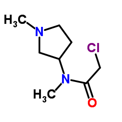 2-Chloro-N-methyl-N-(1-methyl-3-pyrrolidinyl)acetamide结构式