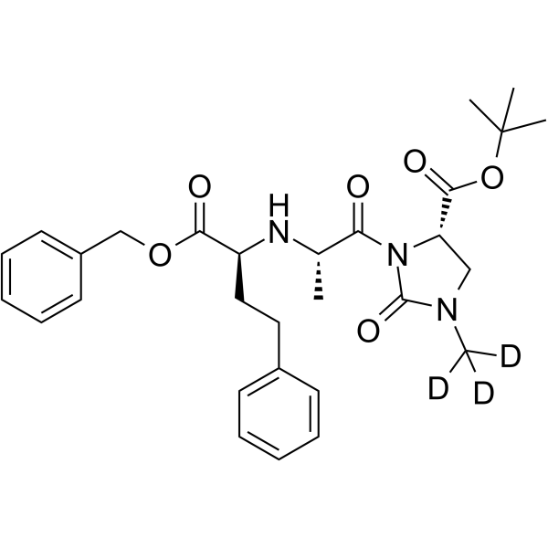 Imidaprilat Benzyl Ester, (Carbonylimidazolidine)tert-butyl Ester-d3结构式