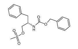 Cbz-phenylalaninol methanesulfonate Structure