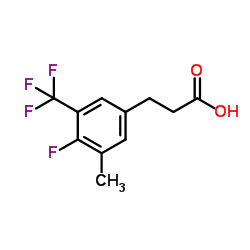 3-[4-Fluoro-3-methyl-5-(trifluoromethyl)phenyl]propanoic acid Structure