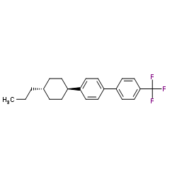 4'-(反式-4-丙基环己基)-4-三氟甲基联苯结构式