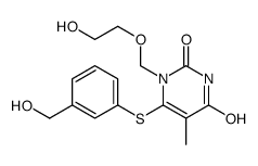 1-(2-hydroxyethoxymethyl)-6-[3-(hydroxymethyl)phenyl]sulfanyl-5-methylpyrimidine-2,4-dione结构式