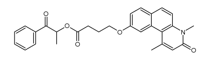 1-oxo-1-phenylpropan-2-yl 4-(1,4-dimethylbenzo[f]quinolin-3(4H)-on-9-yloxy)butanoate Structure