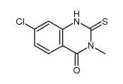 7-chloro-3-methyl-2-thioxo-2,3-dihydroquinazolin-4(1H)-one结构式