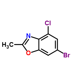 6-Bromo-4-chloro-2-methyl-1,3-benzoxazole结构式