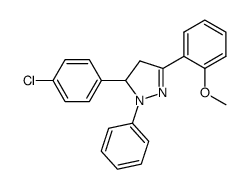 5-(4-chlorophenyl)-3-(2-methoxyphenyl)-1-phenyl-4,5-dihydro-1H-pyrazole Structure