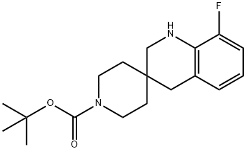 tert-Butyl 8'-fluoro-2',4'-dihydro-1'H-spiro[piperidine-4,3'-quinoline]-1-carbox structure