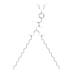 1,3-dipalmitoyl-2-(4'-(bis(2''-chloroethyl)amino)phenylalaninoyl)glycerol structure