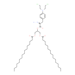 1,3-dipalmitoyl-2-(4'-(bis(2''-chloroethyl)amino)phenylalaninoyl)glycerol Structure