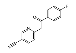 2-(2-(5-cyanopyridyl))-1-(4-fluorophenyl)ethanone Structure
