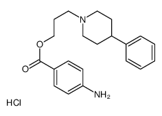 3-(4-phenylpiperidin-1-yl)propyl 4-aminobenzoate,hydrochloride Structure