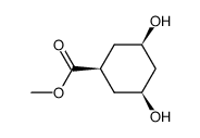 cis,cis-1-(methoxycarbonyl)-3,5-dihydroxycyclohexane结构式