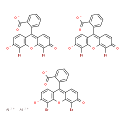 dialuminium tris[2-(4,5-dibromo-6-oxido-3-oxoxanthen-9-yl)]benzoate Structure