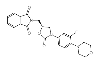 (R)-N-[[3-[3-Fluoro-4-[4-morpholinyl]phenyl]-2-oxo-5-oxazolidinyl]methyl]phthalimide structure