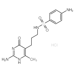 4-amino-N-[3-(2-amino-4-methyl-6-oxo-3H-pyrimidin-5-yl)propyl]benzenesulfonamide结构式