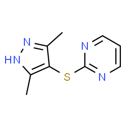 3,5-DIMETHYL-4-(PYRIMIDIN-2-YLTHIO)PYRAZOLE structure