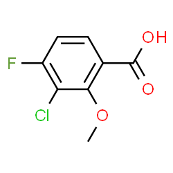 3-Chloro-4-fluoro-2-methoxybenzoic acid structure