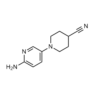 1-(6-氨基吡啶-3-基)哌啶-4-甲腈结构式