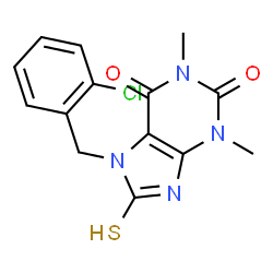 7-(2-Chloro-benzyl)-8-mercapto-1,3-dimethyl-3,7-dihydro-purine-2,6-dione Structure