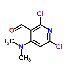 2,6-Dichloro-4-(dimethylamino)nicotinaldehyde structure