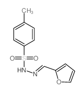 Benzenesulfonic acid,4-methyl-, 2-(2-furanylmethylene)hydrazide structure