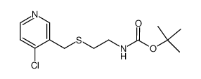 3-(N-tert-butoxycarbonylaminoethylsulfenylmethyl)-4-chloropyridine结构式