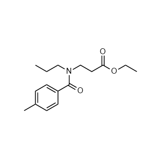3-(4-甲基-N-丙基苯甲酰氨基)丙酸乙酯结构式