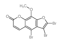 2,3,4-Tribromo-9-methoxy-7H-furo(3,2-g)chromen-7-one结构式