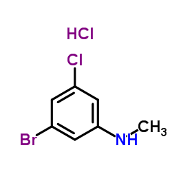 3-Bromo-5-chloro-N-methylaniline hydrochloride (1:1) structure