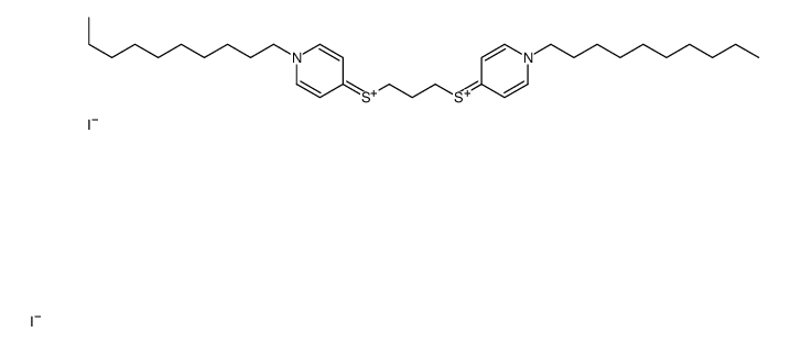 1-decyl-4-[3-(1-decylpyridin-1-ium-4-yl)sulfanylpropylsulfanyl]pyridin-1-ium,diiodide结构式
