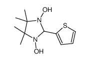 1,3-dihydroxy-4,4,5,5-tetramethyl-2-thiophen-2-ylimidazolidine结构式