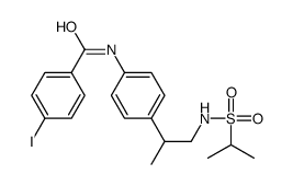 4-Iodo-N-(4-{1-[(isopropylsulfonyl)amino]-2-propanyl}phenyl)benza mide Structure