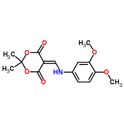 1,3-Dioxane-4,6-dione, 5-[[(3,4-dimethoxyphenyl)amino]Methylene]-2,2-dimethyl- Structure