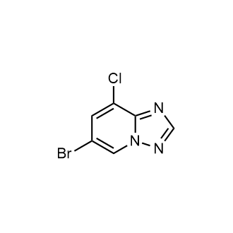 6-溴-8-氯-[1,2,4]三唑并[1,5-a]吡啶结构式