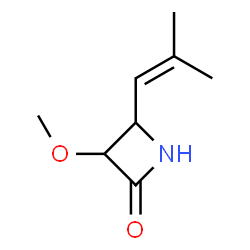2-Azetidinone,3-methoxy-4-(2-methyl-1-propenyl)-(9CI) structure