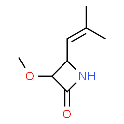 2-Azetidinone,3-methoxy-4-(2-methyl-1-propenyl)-(9CI) Structure