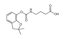 4-[[(2,3-dihydro-2,2-dimethyl-7-benzofuranyloxy)carbonyl]amino]butanoic acid Structure