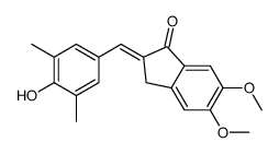 (2E)-2-[(4-hydroxy-3,5-dimethylphenyl)methylidene]-5,6-dimethoxy-3H-inden-1-one结构式