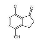 7-Chloro-4-hydroxy-2,3-dihydro-1H-inden-1-one结构式