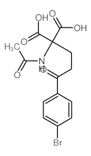 Propanedioic acid,2-(acetylamino)-2-[3-(4-bromophenyl)-3-oxopropyl]- structure