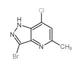 3-溴-7-氯-5-甲基-1H-吡唑并[4,3-b]吡啶结构式