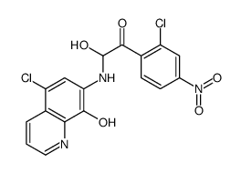 2-[(5-chloro-8-hydroxyquinolin-7-yl)amino]-1-(2-chloro-4-nitrophenyl)-2-hydroxyethanone结构式