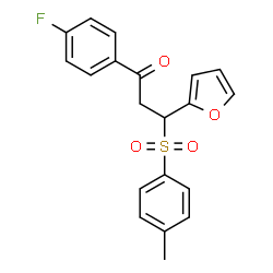 1-(4-Fluoro-phenyl)-3-furan-2-yl-3-(toluene-4-sulfonyl)-propan-1-one结构式