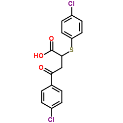 4-(4-Chlorophenyl)-2-[(4-chlorophenyl)sulfanyl]-4-oxobutanoic acid Structure