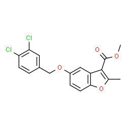 methyl 5-((3,4-dichlorobenzyl)oxy)-2-methylbenzofuran-3-carboxylate结构式
