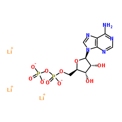 Adenosine-5'-diphosphate trilithium salt Structure