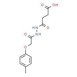 4-{2-[(4-Methylphenoxy)acetyl]hydrazino}-4-oxobutanoic acid结构式