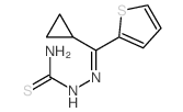 [(cyclopropyl-thiophen-2-yl-methylidene)amino]thiourea结构式