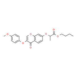 Butyl 2-{[3-(4-methoxyphenoxy)-4-oxo-4H-chromen-7-yl]oxy}propanoate Structure