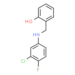 2-[(3-CHLORO-4-FLUORO-PHENYLAMINO)-METHYL]-PHENOL structure